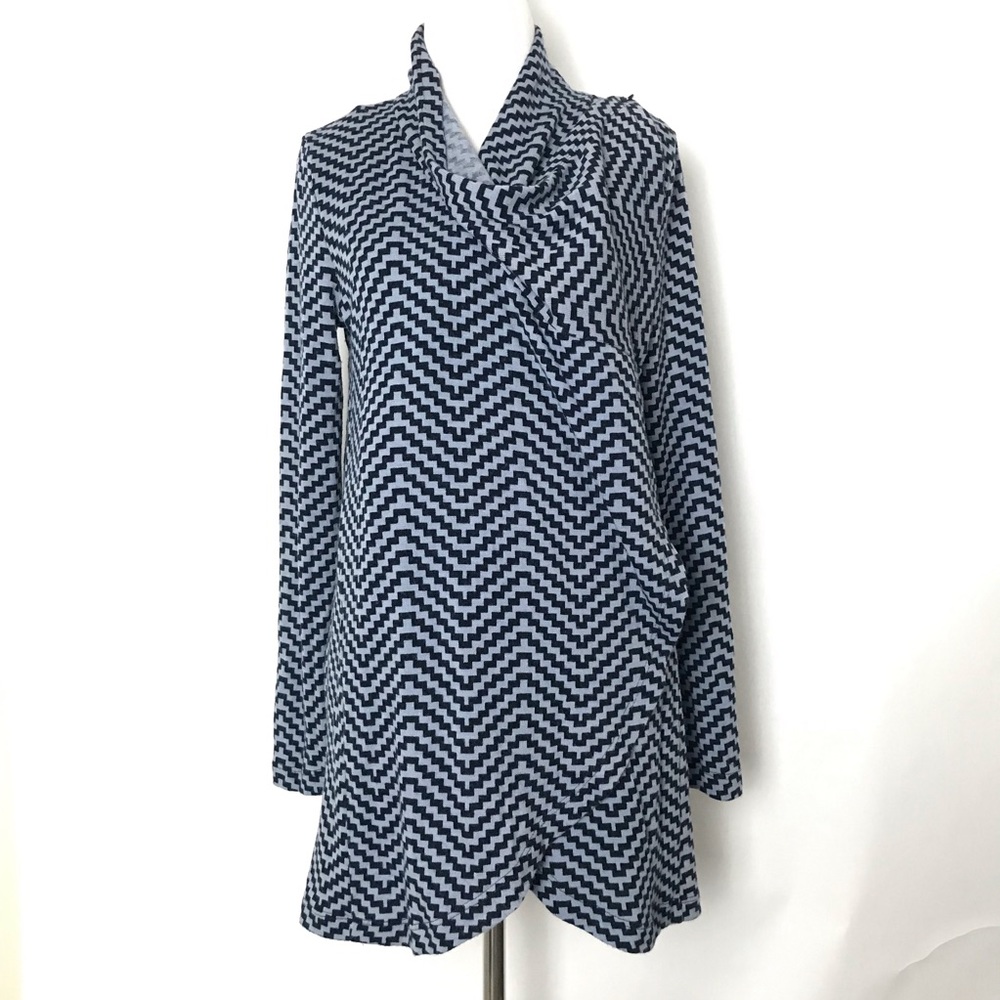 The Limited Blue Size Small Blue Black Women’s Long Sleeve cardigan